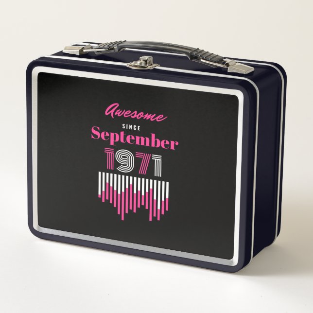 Awesome since September 1971 50 years old Metal Lunch Box (Front)