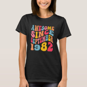 Awesome Since September 1982 40 Years Retro 40th B T-Shirt