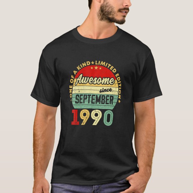 Awesome Since September 1990 31St Birthday Tee S (Front)
