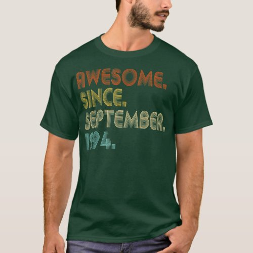 Awesome Since September 1994 Vintage 28th Birthday T_Shirt