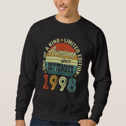 Awesome Since September 1998 24 Years Old 24th Bir Sweatshirt