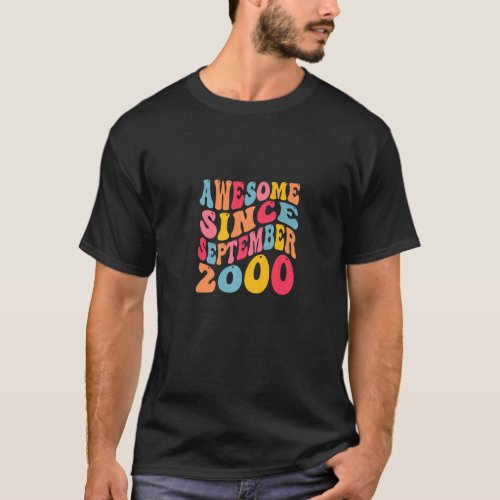Awesome Since September 2000 22 Years Retro 22nd B T_Shirt