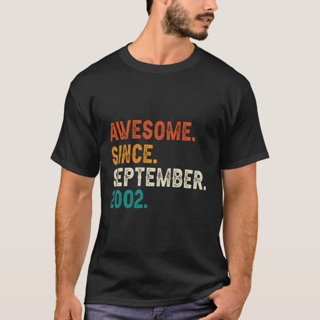 Awesome Since September 2002 21 Years T-Shirt (Front)