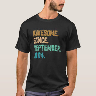 Awesome Since September 2004 Vintage 18th Birthday T-Shirt