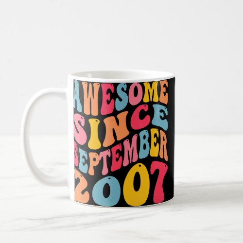Awesome Since September 2007 15 Years Retro 15th B Coffee Mug