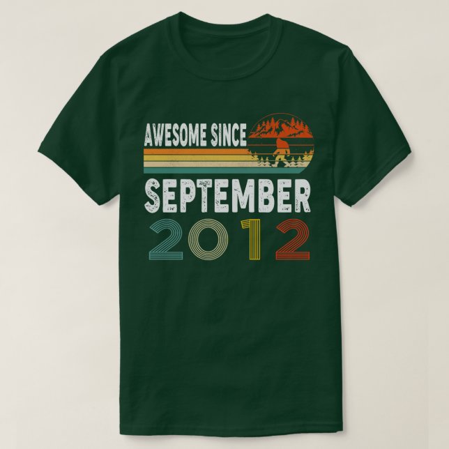 Awesome Since September 2012 T-Shirt (Design Front)