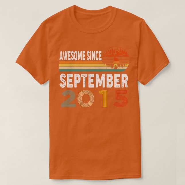 Awesome Since September 2015 T-Shirt (Design Front)