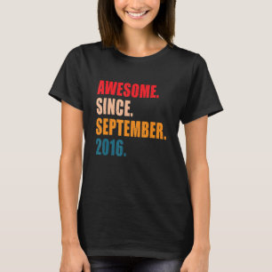 Awesome Since September 2016 Vintage Personalized  T-Shirt