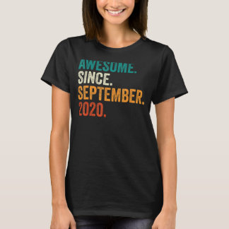Awesome Since September 2020 2nd Birthday 2 Years T-Shirt
