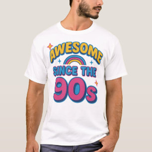 Awesome Since the 90s – Colorful Retro Y2K Style T-Shirt