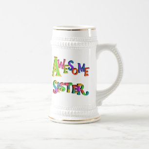 Awesome Sister T-shirts and Gifts Beer Stein