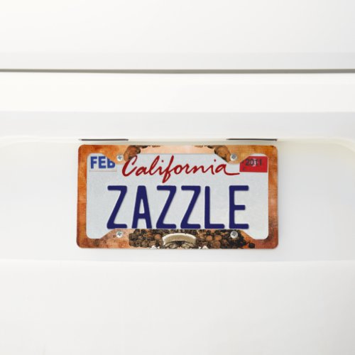 Awesome skeleton license plate frame