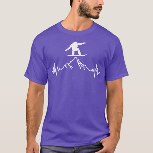 Awesome Snowboarder Heartbeat Snowboarding T_Shirt