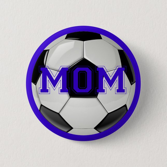 Awesome Soccer Mom Custom Colors Pinback Button (Front)