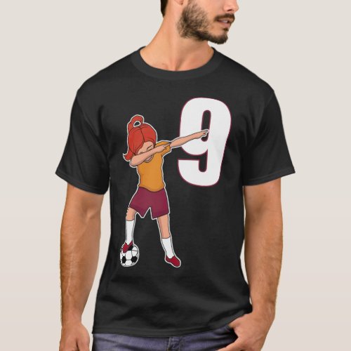 Awesome Soccer Player Number 9 Soccer Athlete cosm T_Shirt