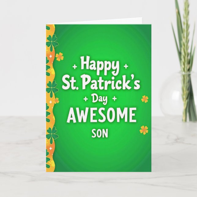 Awesome Son St Patricks Day Card (Front)