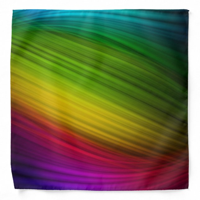 Awesome Spectrum of Rainbow Colors Bandana (Front)