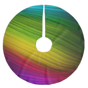 Awesome Spectrum of Rainbow Colors Brushed Polyester Tree Skirt
