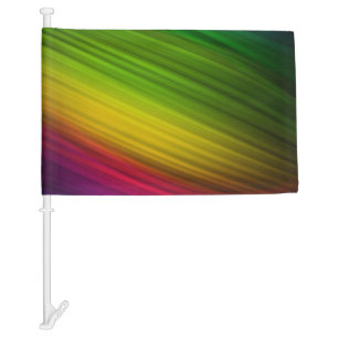 Awesome Spectrum of Rainbow Colors Car Flag