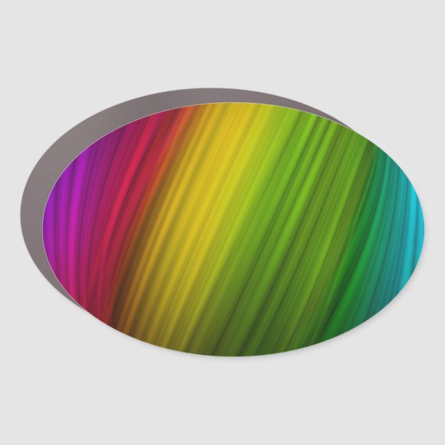 Awesome Spectrum of Rainbow Colors Car Magnet (Front)