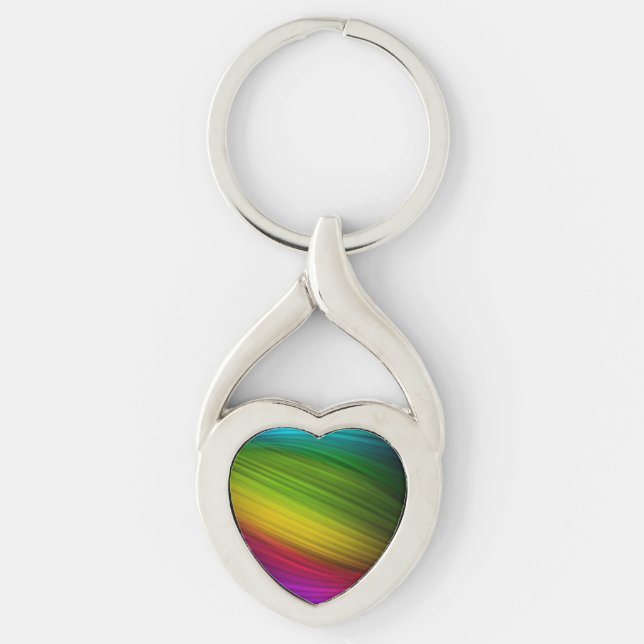 Awesome Spectrum of Rainbow Colors Keychain (Front)