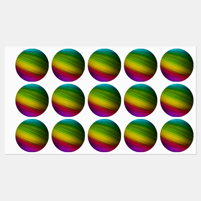 Awesome Spectrum of Rainbow Colors Labels (Sheet)