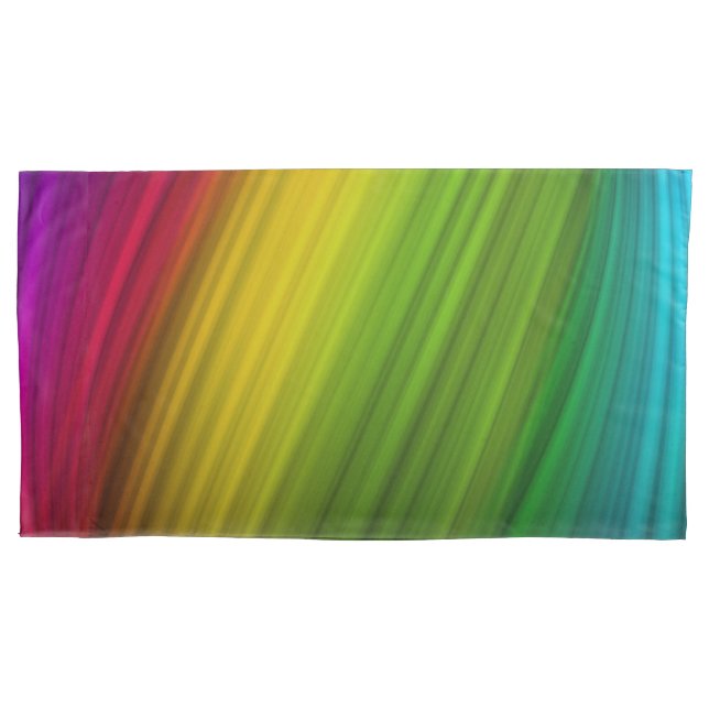 Awesome Spectrum of Rainbow Colors Pillow Case (Front)