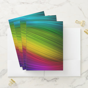 Awesome Spectrum of Rainbow Colors Pocket Folder