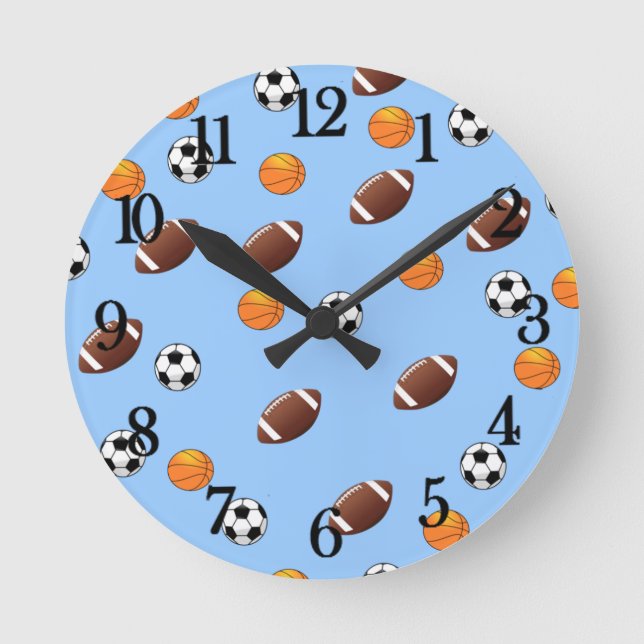 Awesome Sport Theme Design - Round Clock (Front)