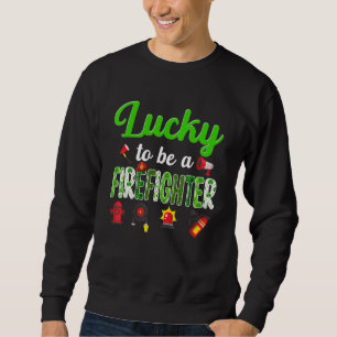 Awesome St Patrick's Day Cute Funny Firefighter Jo Sweatshirt