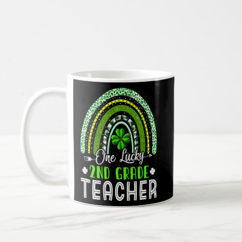 Awesome St Patricks Day Second Grade Teacher Rainb Coffee Mug