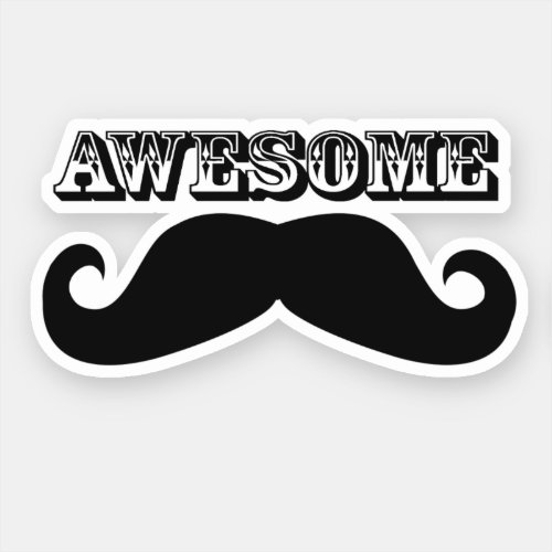 Awesome Stache Sticker