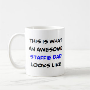 awesome staffie dad coffee mug