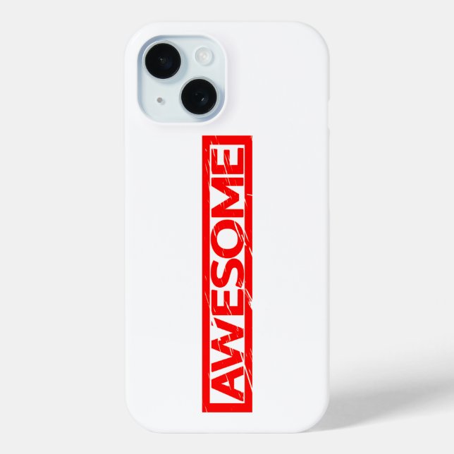 Awesome Stamp Case-Mate iPhone Case (Back)
