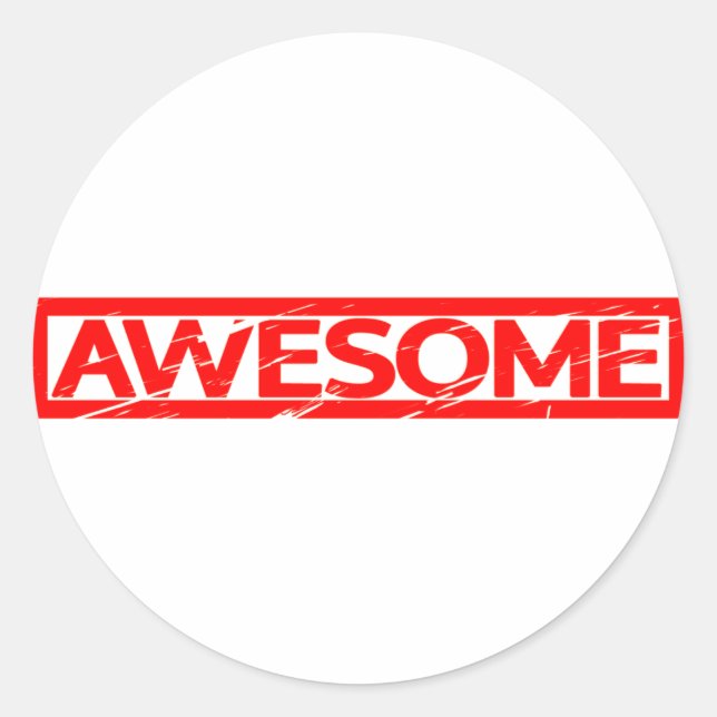 Awesome Stamp Classic Round Sticker (Front)