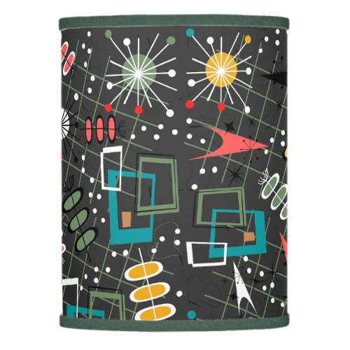 Awesome starbursts retro pattern abstract grey lamp shade