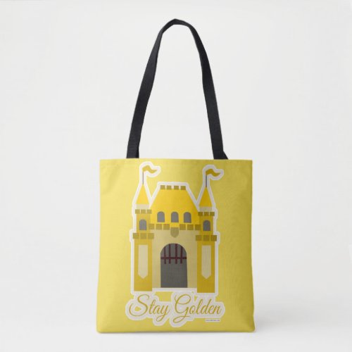 Awesome Stay Golden Fantasy Castle Toon Motto Tote Bag