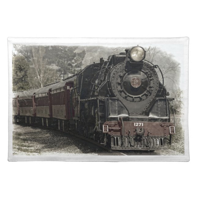 Awesome Steam Locomotive 1271 Cloth Placemat (Front)