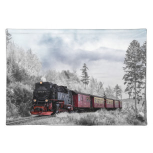Awesome Steam Locomotive (997243-1) in Winter Cloth Placemat