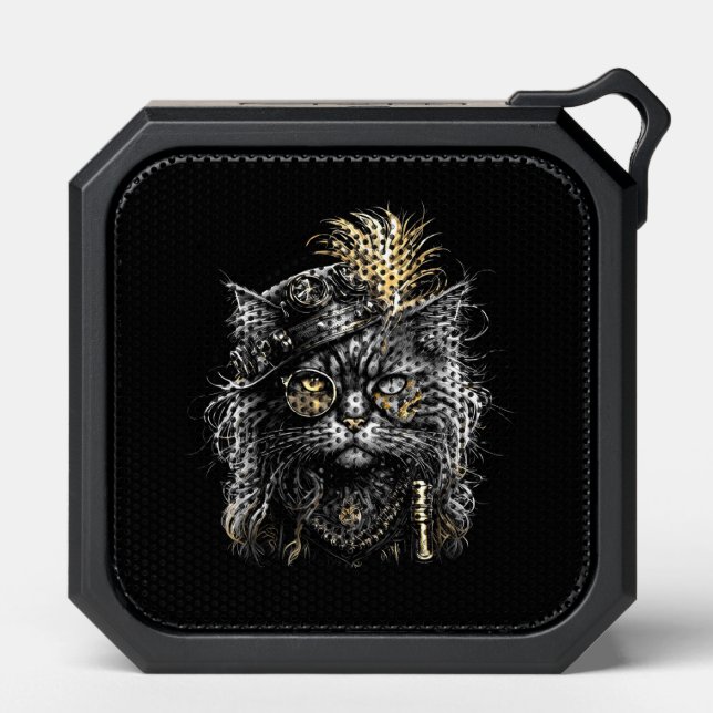 Awesome Steampunk Cat  Bluetooth Speaker (Front)
