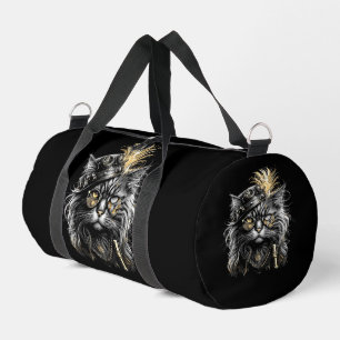 Awesome Steampunk Cat Duffle Bag