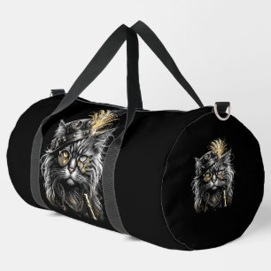 Awesome Steampunk Cat Duffle Bag
