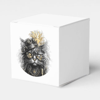 Awesome Steampunk Cat  Favor Boxes