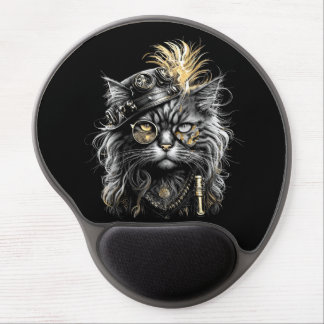 Awesome Steampunk Cat Gel Mouse Pad