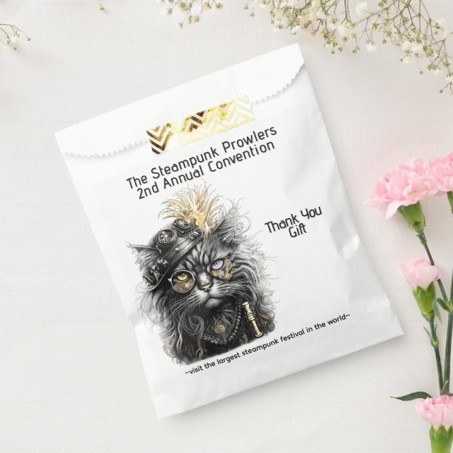 Awesome Steampunk Cat Gifts  Favor Bag (Sealed)
