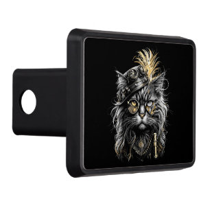 Awesome Steampunk Cat Hitch Cover