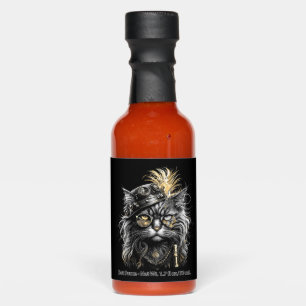 Awesome Steampunk Cat Hot Sauces