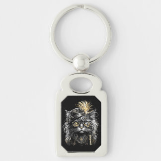 Awesome Steampunk Cat  Keychain