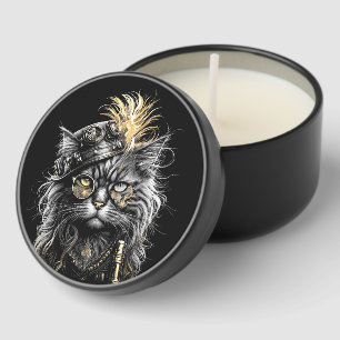 Awesome Steampunk Cat Mini Candle Favors