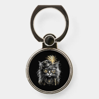 Awesome Steampunk Cat Phone Ring Stand